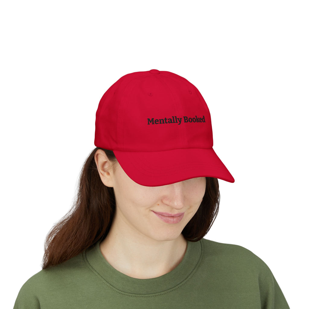 Mentally Booked Dad Cap — Book Lover Embroidered Baseball Hat