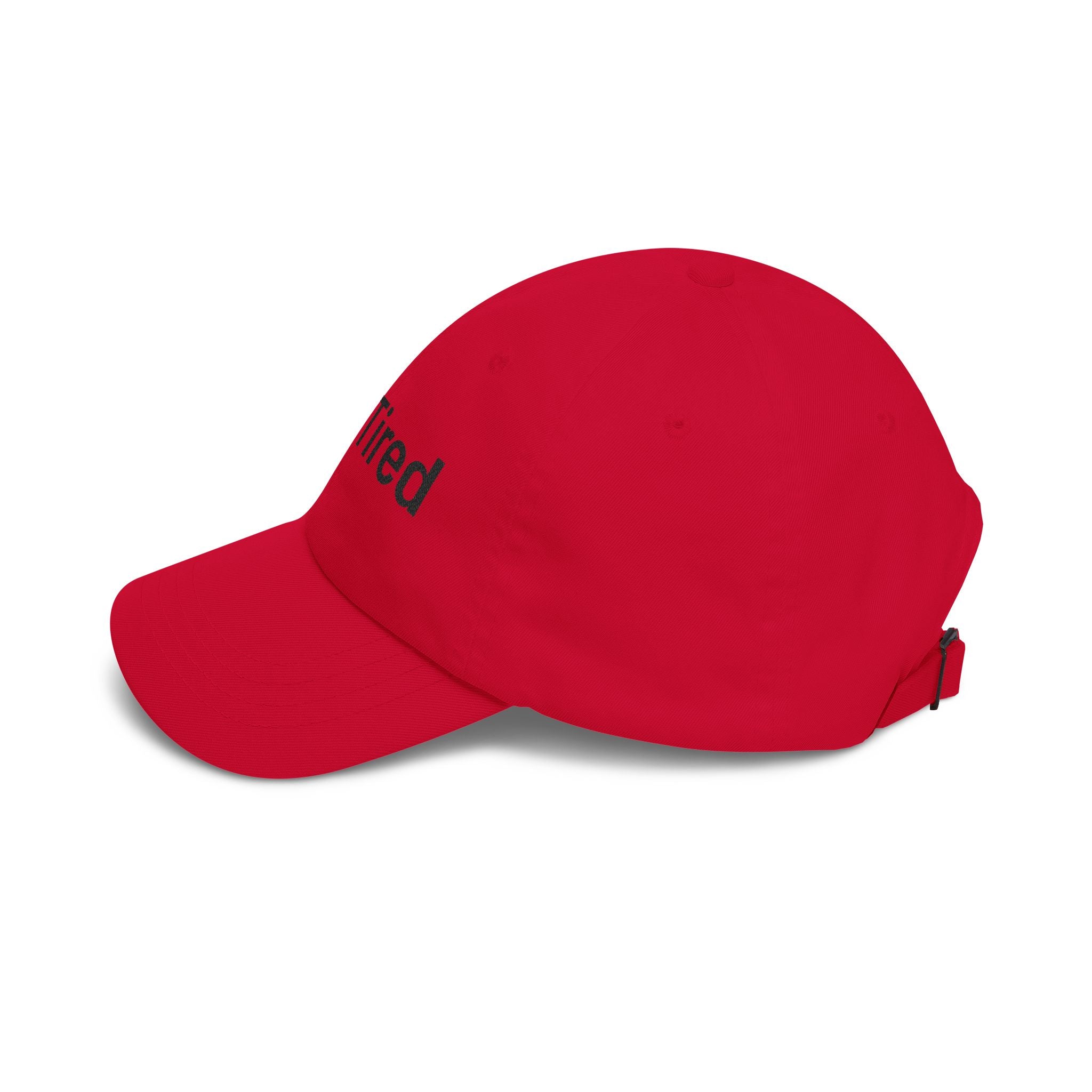 Just Tired Cap — Minimal Embroidered Casual Baseball Hat for Everyday Wear