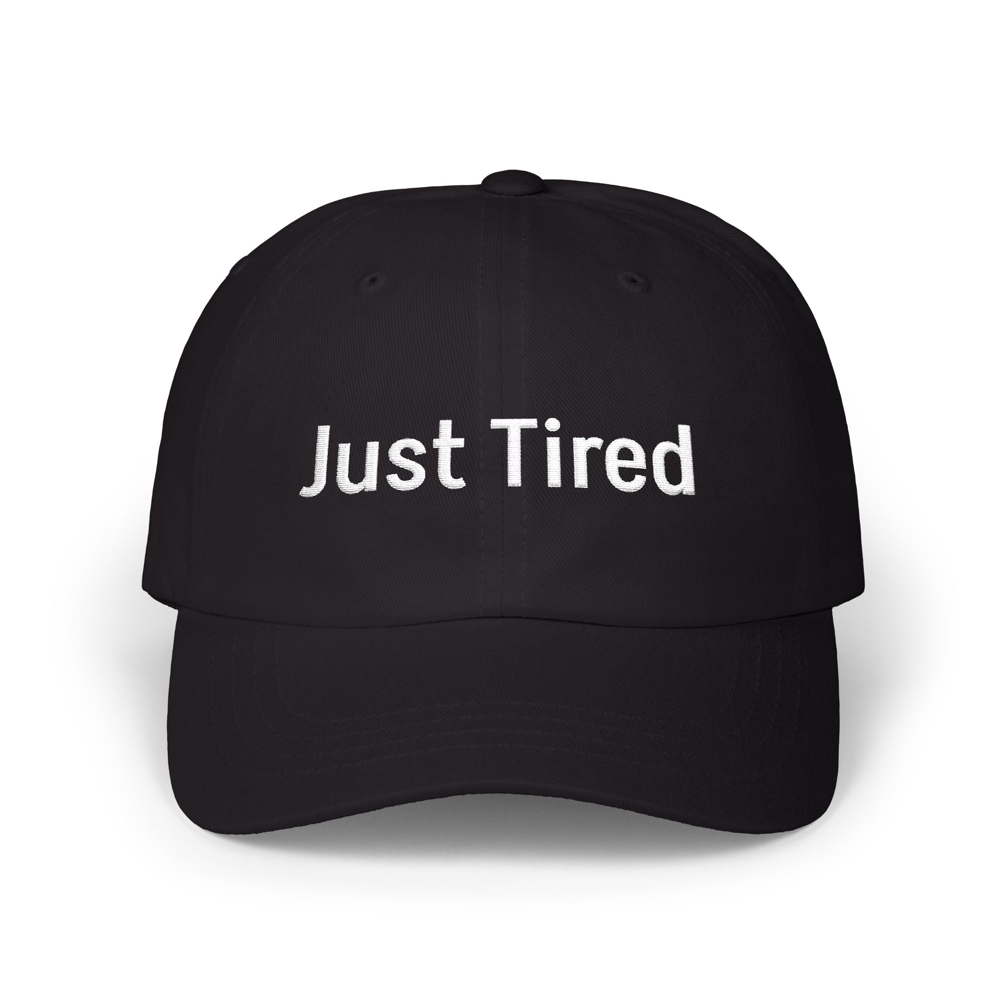Camouflage 'Just Tired' Dad Cap — Camo Baseball Hat for Tired Parents & Outdoor Fans