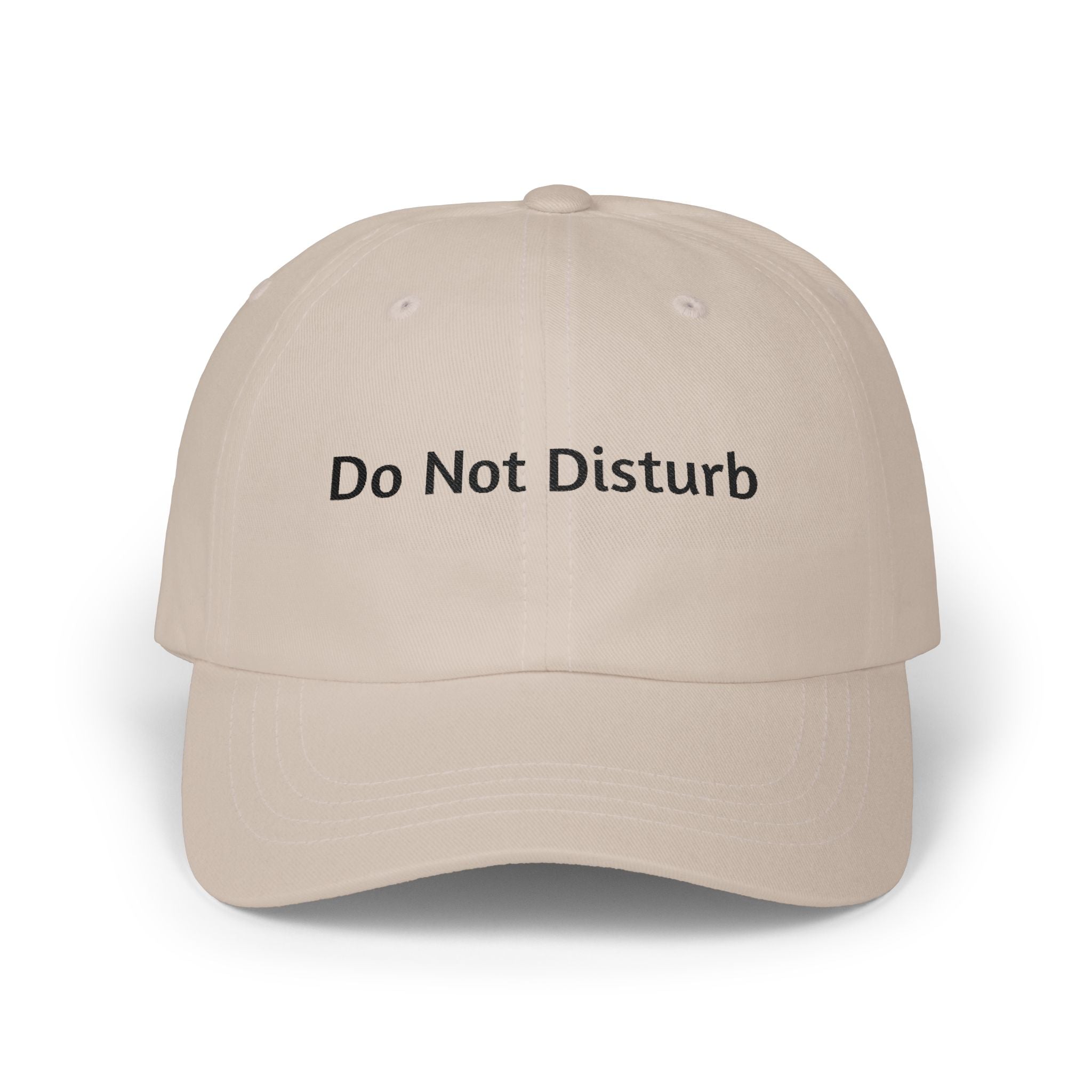Do Not Disturb Dad Cap — Embroidered White Baseball Hat