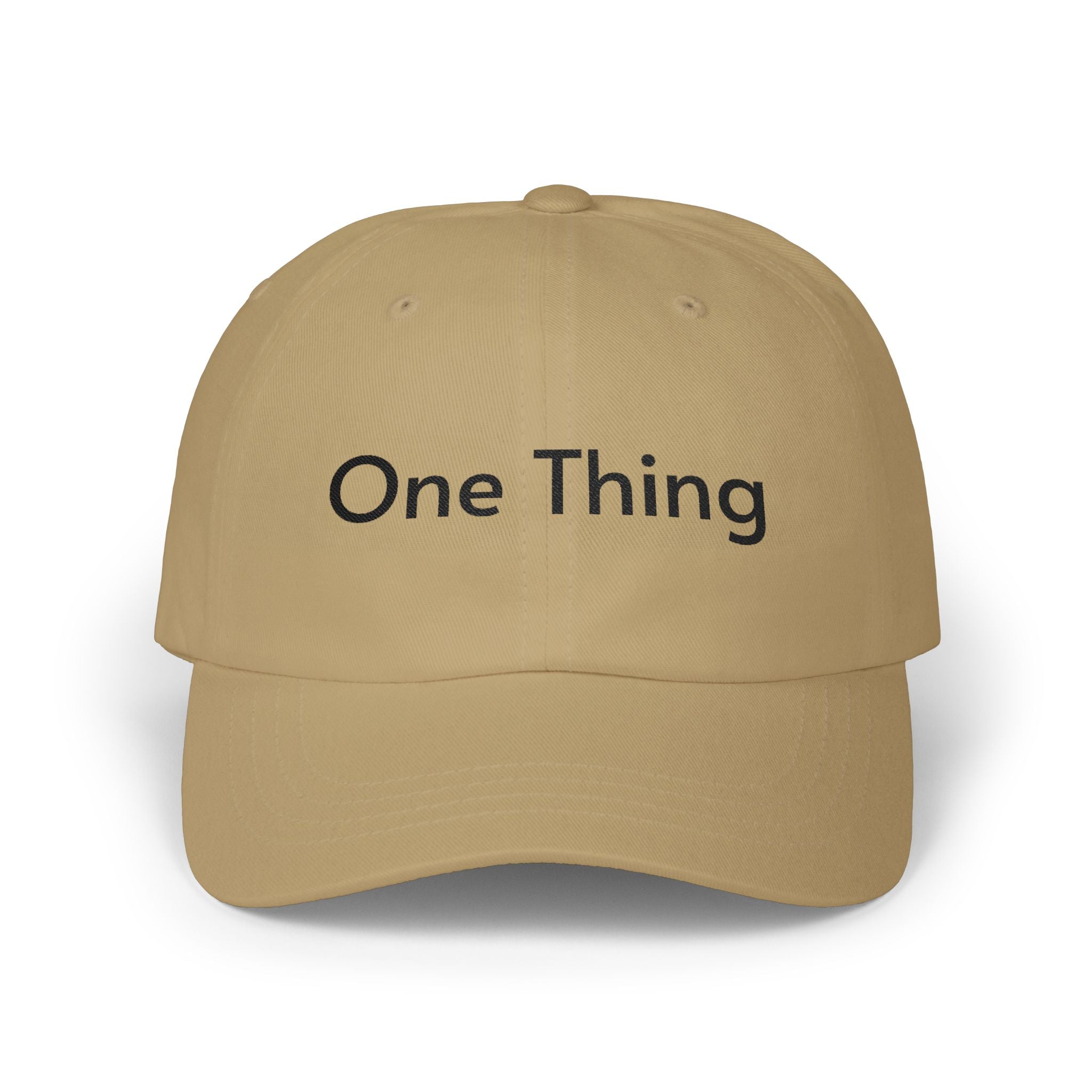 "One Thing" Classic Dad Cap — Minimal Embroidered Baseball Hat