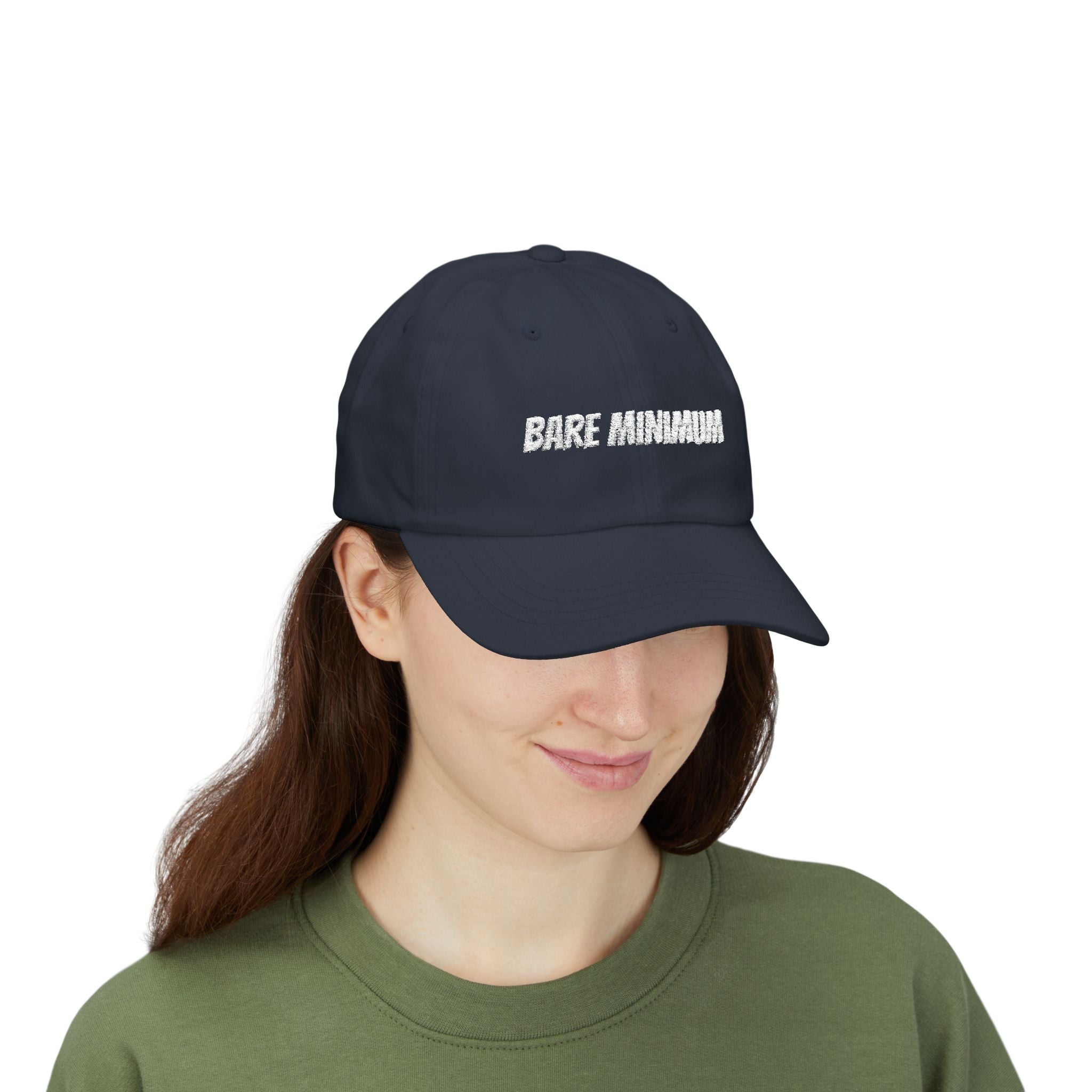 'Bare Minimum' Classic Dad Cap — Minimalist Embroidered Baseball Hat
