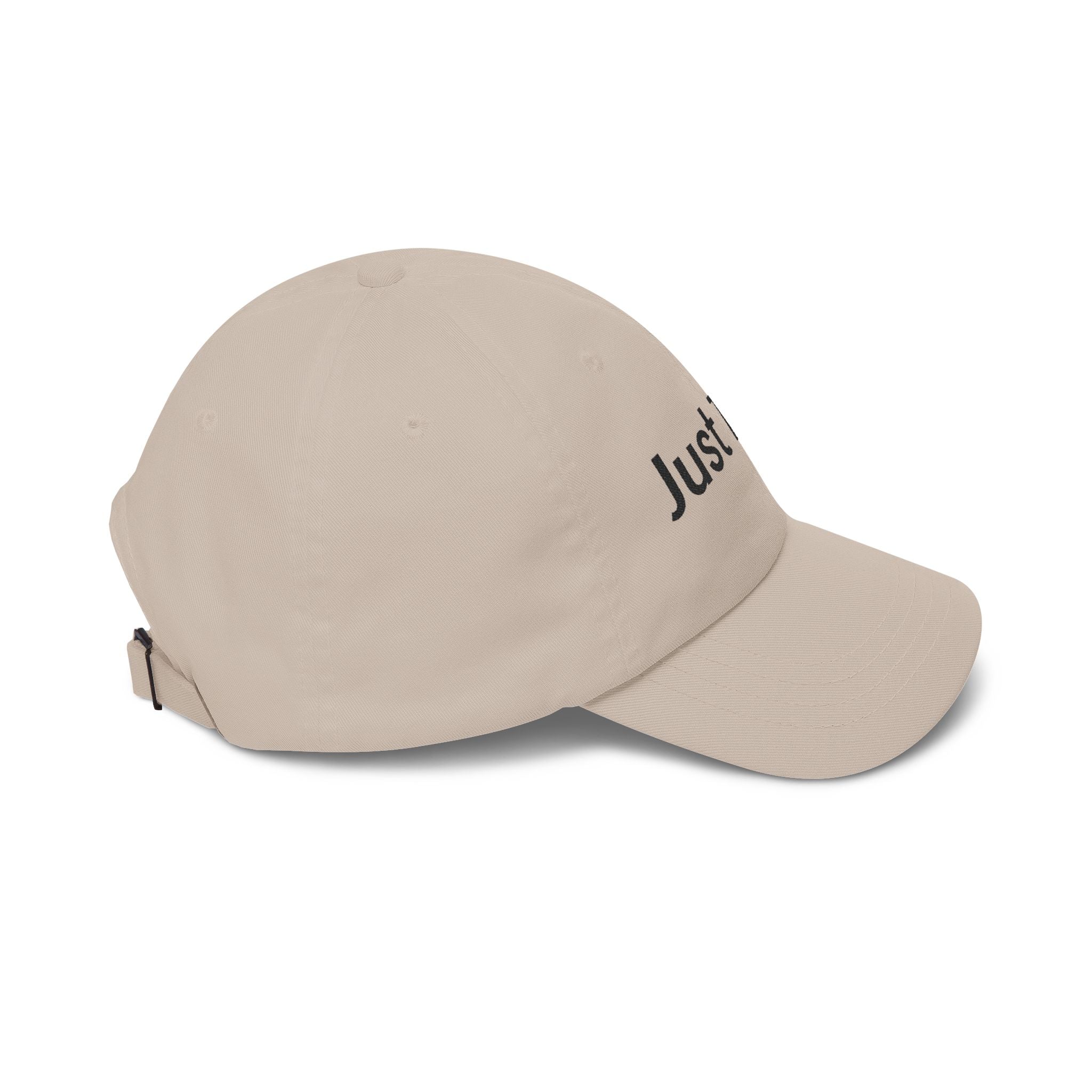 Just Tired Cap — Minimal Embroidered Casual Baseball Hat for Everyday Wear