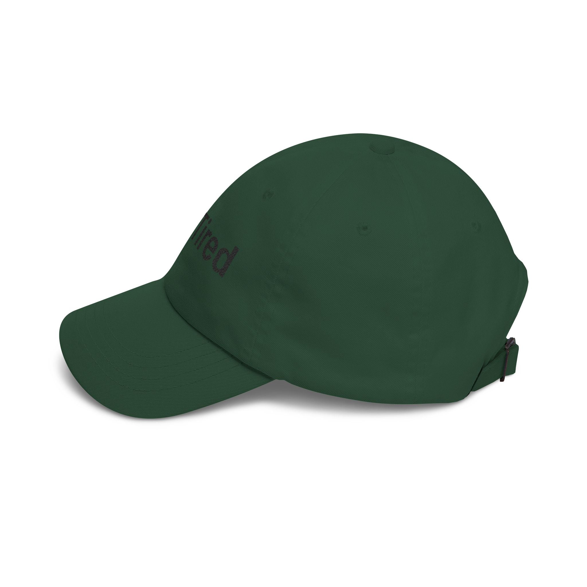 Just Tired Cap — Minimal Embroidered Casual Baseball Hat for Everyday Wear