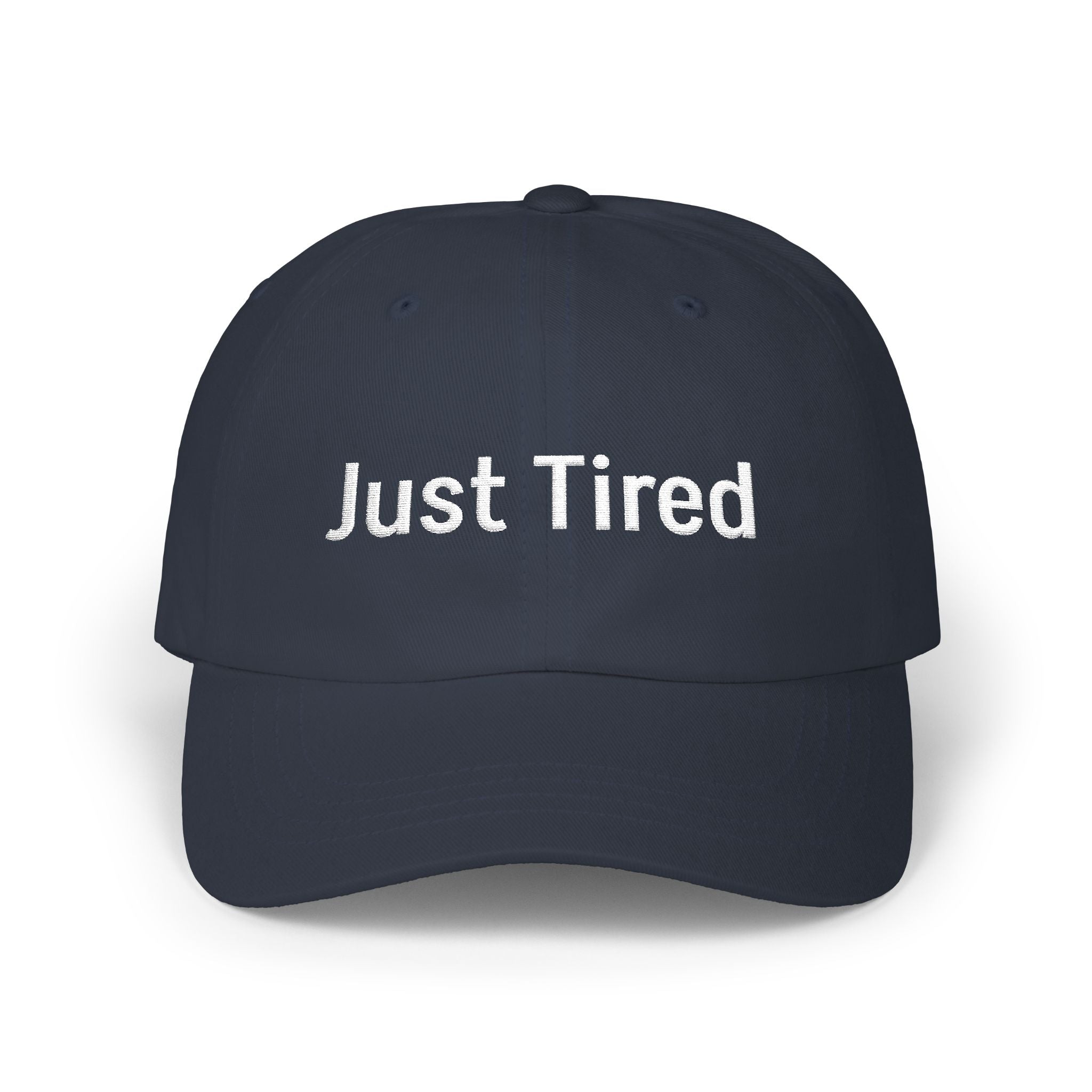 Camouflage 'Just Tired' Dad Cap — Camo Baseball Hat for Tired Parents & Outdoor Fans