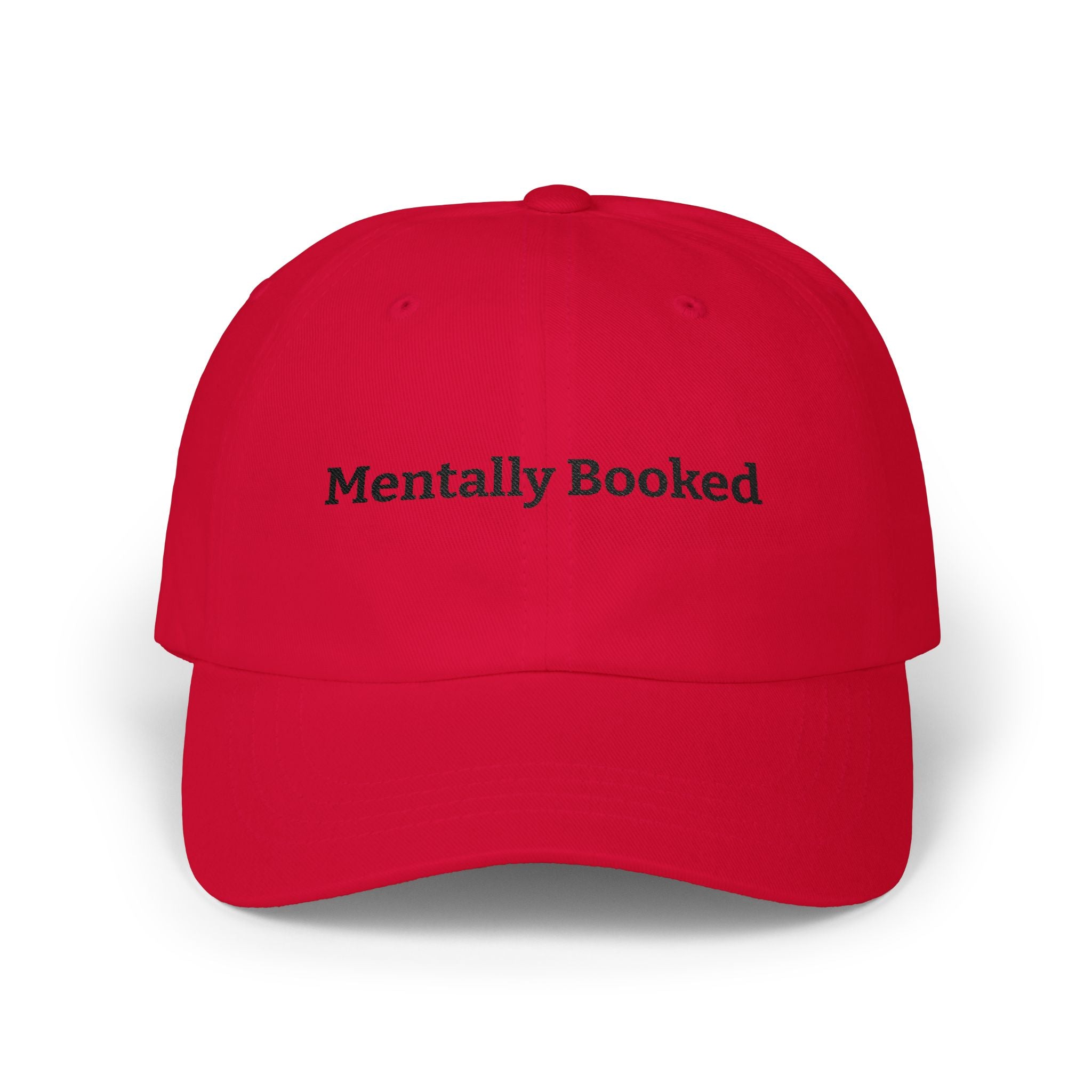 Mentally Booked Dad Cap — Book Lover Embroidered Baseball Hat