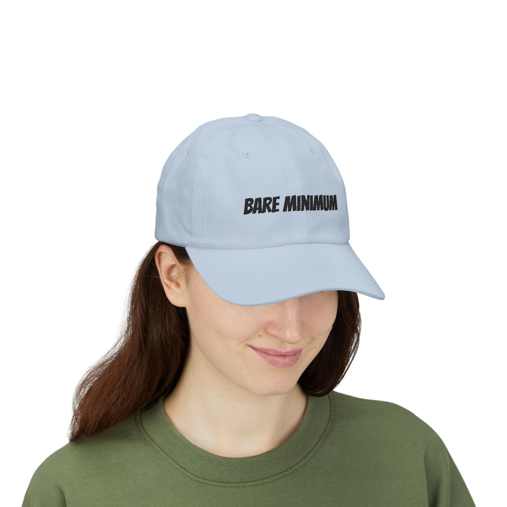 'Bare Minimum' Classic Dad Cap — Minimalist Embroidered Baseball Hat