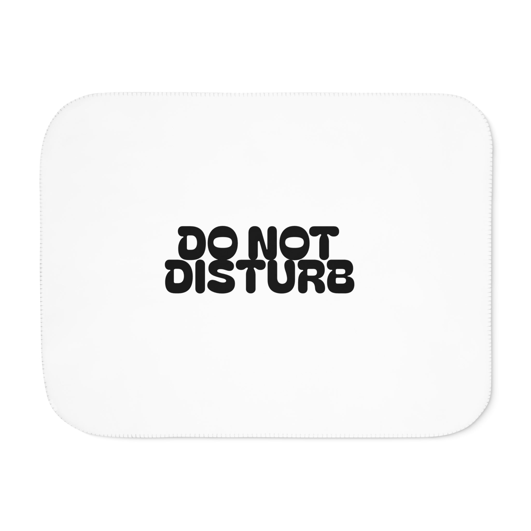 Do Not Disturb Sherpa Blanket — Cozy Two-Tone Throw for Relaxing & Naptime